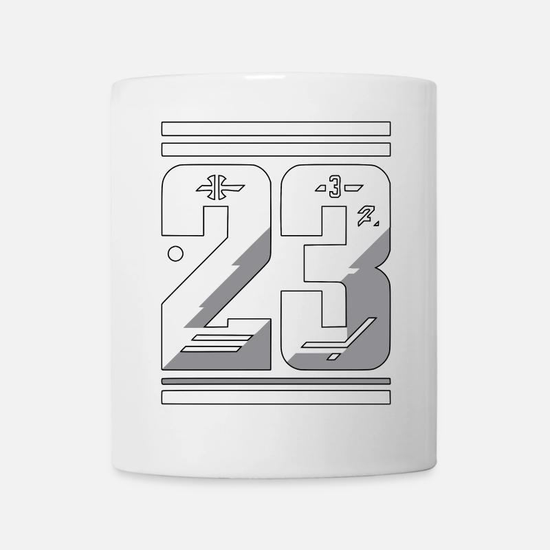Stylische Nummer 23 Grafik - Tasse - Weiß