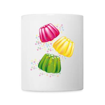 Colourful dishes of the gods dessert motif with retro charm - Mug - white - Front