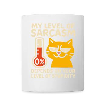 Sassy Cat Sarcasm Graphic Tee - Mug - white - Front