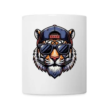 Cool Tiger – style urbain avec du mordant - Mug blanc - blanc - Devant