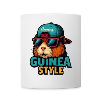 Style guinée : cochon lunettes de soleil - Mug blanc - blanc - Devant