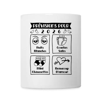 Predictions for 2026, future mama, future dad - Mug - white - Front