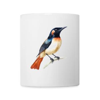 Watercolor Bird Illustration - Mug - white - Front