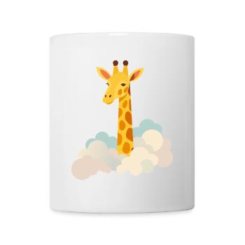 Gentle giraffe above the clouds – Dreamlike motif - Mug - white - Front