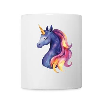 Licorne magique avec crinière galactique - Mug blanc - blanc - Devant