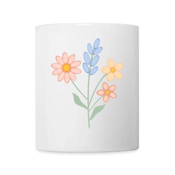 Bouquet pastel – Design printanier - Mug blanc - blanc - Devant