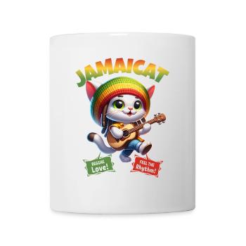 Jamaicat Reggae Cat Rasta Jamaica - Tasse - Weiß - Vorne