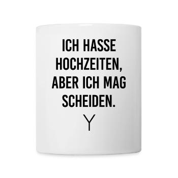 Hochzeit - Tasse - Weiß - Vorne