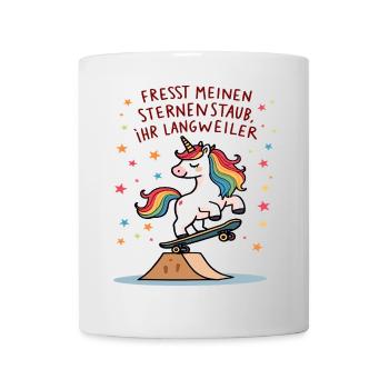 Planche à roulettes Licorne - Mug blanc - blanc - Devant