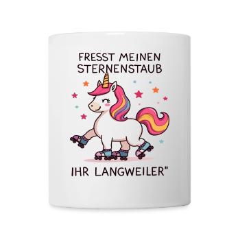 Rollschuh Einhorn - Tasse - Weiß - Vorne