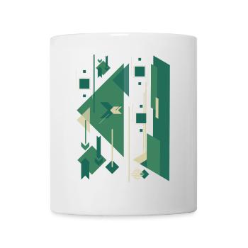 Figure gomtrique abstraite - Mug blanc - blanc - Devant
