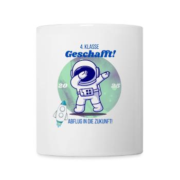 4e classe terminée – départ vers le futur 2025 - Mug blanc - blanc - Devant