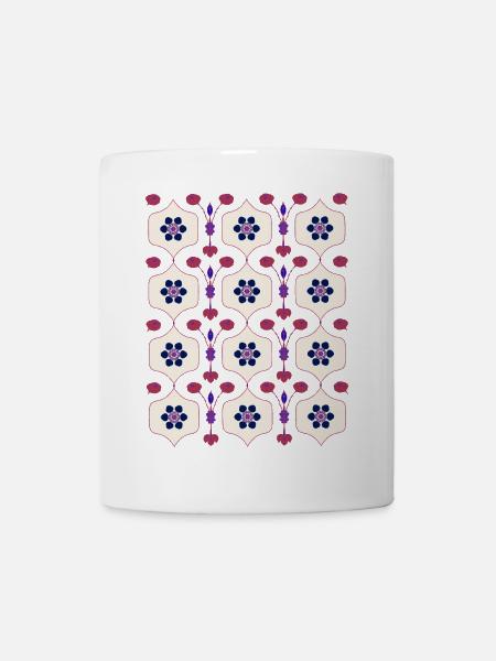Florale Art Déco Romantik - Tasse - Weiß