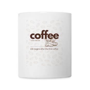 Coffee – Life Begins After the First Cup - Tasse - Weiß - Vorne