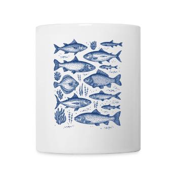 Vintage Fische Retro Trend 2025 Angeln Fisch - Tasse - Weiß - Vorne