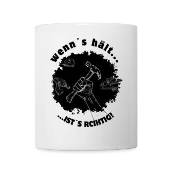 Si ça tient, c’est bien ! - Mug blanc - blanc - Devant