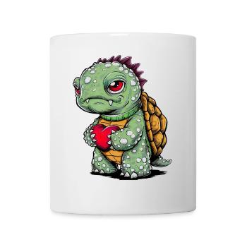 Turtle with heart - Mug - white - Front