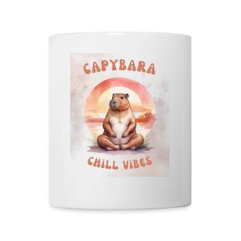 Chill, Relax & Capybara - Mug blanc - blanc - Devant
