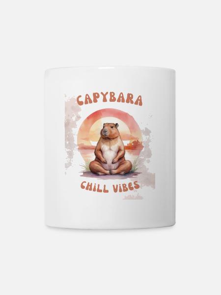 Chill, Relax & Capybara - Tasse - Weiß