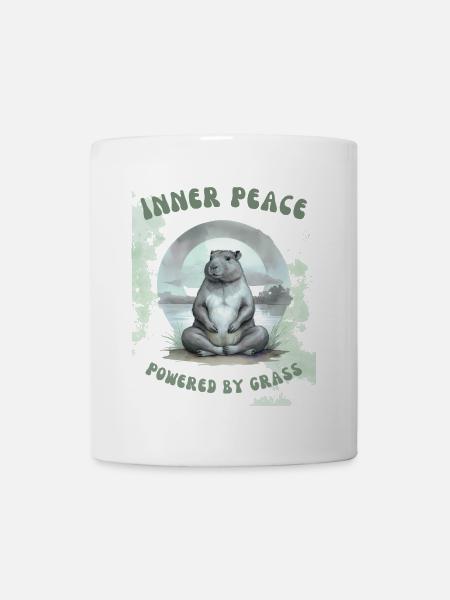 Inner Peace – Powered by Grass Design - Tasse - Weiß