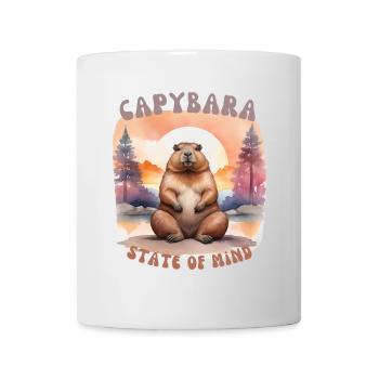 Capybara State of Mind – Chill & Calm Design - Mug blanc - blanc - Devant