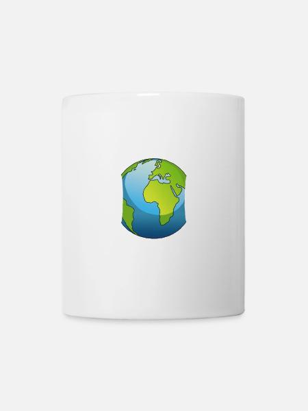 Planet Erde und Musik - Tasse - Weiß