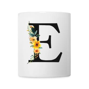 P Monogram, Floral, Customizable - Mug - white - Front