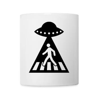 Drôle OVNI Stick Figure Alien Rencontre - Mug blanc - blanc - Devant
