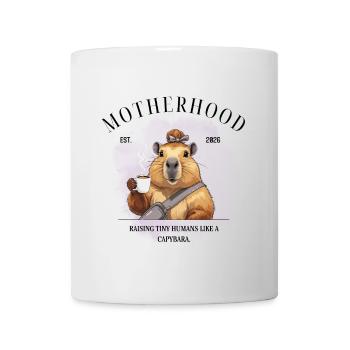 Motherhood 2026 – Raising Tiny Humans Like a Capyb - Tasse - Weiß - Vorne