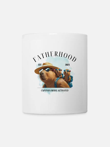 Fatherhood EST. 2025 – Capypapa Mode Activated - Tasse - Weiß