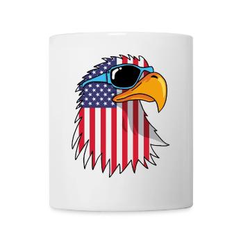 Eagle and American Flag - Mug - white - Front