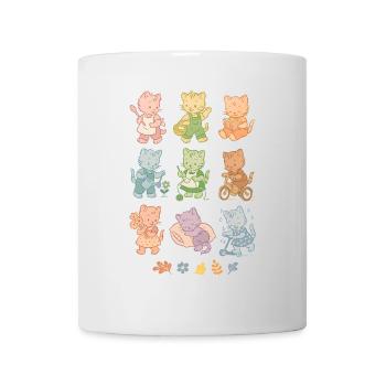 Chats rétro ludiques | Vintage Look - Mug blanc - blanc - Devant