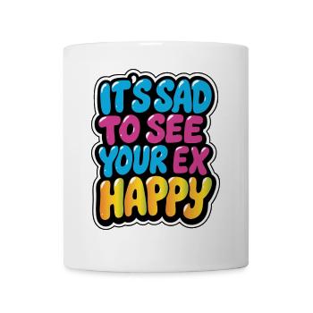 Colorful Sad to Happy Ex Meme Design - Mug - white - Front