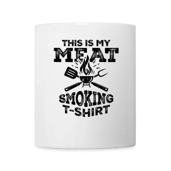 This Is My Meat Smoking T-Shirt Funny BBQ Grill - Mug - white - Front