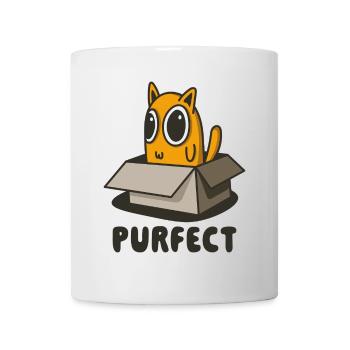 Chat Orange Purrfect en boîte - Cute Kitten Design - Mug blanc - blanc - Devant