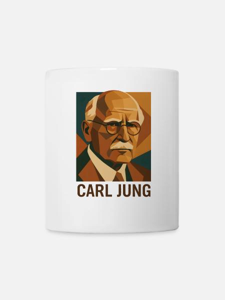 Carl Jung Psychologie Porträt Retro Stil - Tasse - Weiß
