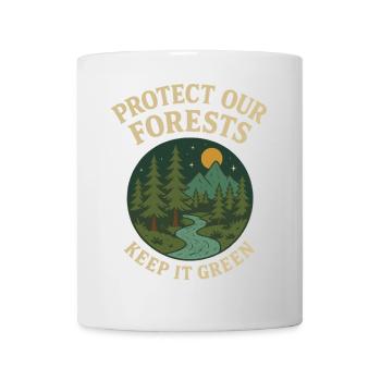 Forest protection nature motif - Mug - white - Front