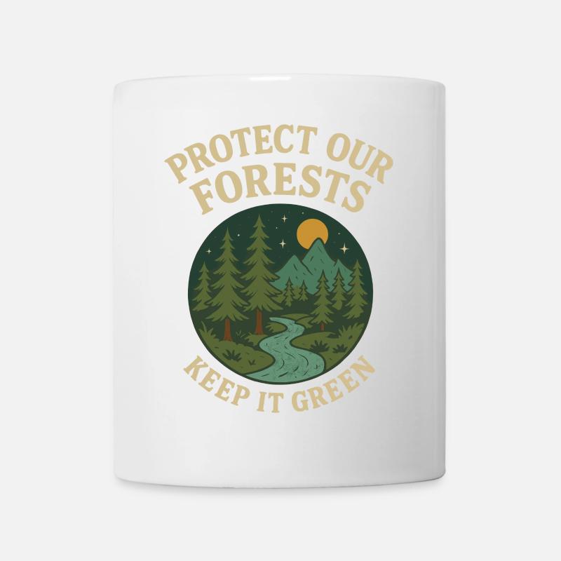 Forest protection nature motif - Mug - white
