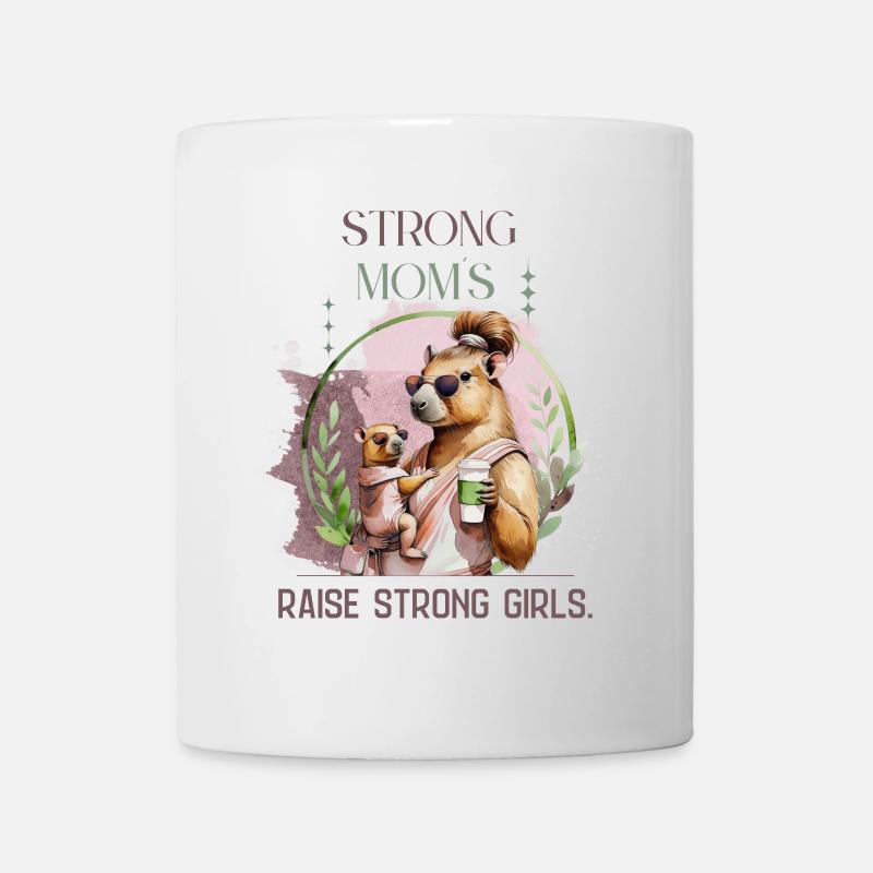 Mamans fortes élèvent des filles fortes – Maternité calme D - Mug blanc - blanc