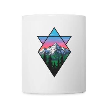 Montagnes en Diamant Crépuscule - Mug blanc - blanc - Devant