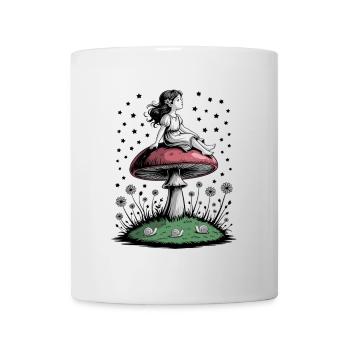 Girl Mushroom Woodland Fairy Star Spell - Mug - white - Front
