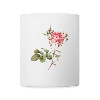 Vintage Rose Botanical Illustration - Mug - white - Front