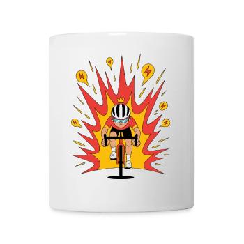 Mode d’attaque Cycliste Couronne Dessin animé - Mug blanc - blanc - Devant