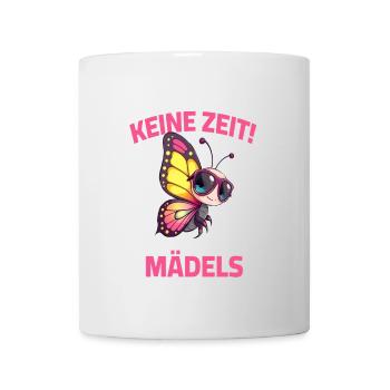 Motifs de papillons colorés avec police amusante - Mug blanc - blanc - Devant