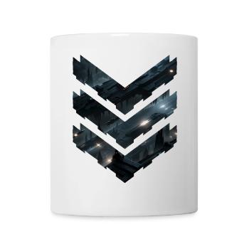 Couches de stations spatiales de science-fiction futuriste – Dark City - Mug blanc - blanc - Devant