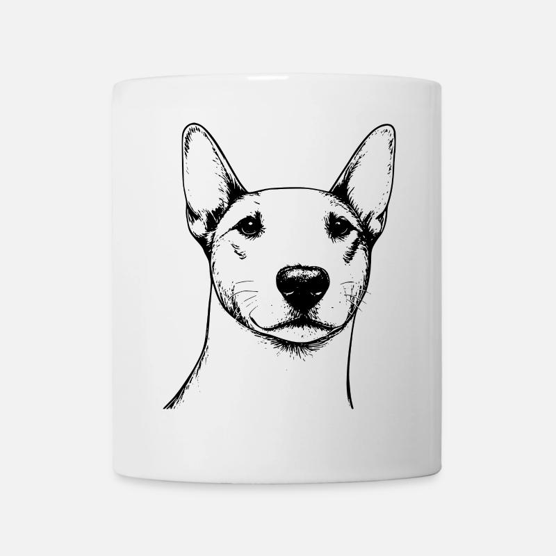 Bullterrier Umrisse - Tasse - Weiß