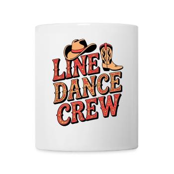 Linedance Crew Line Dance Mannschaft - Tasse - Weiß - Vorne