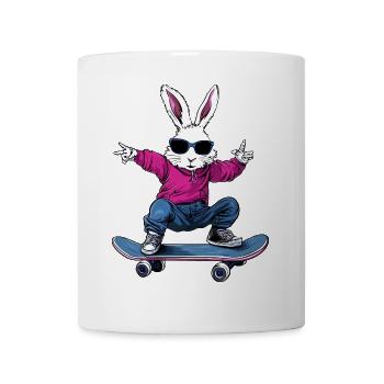 Lapins de skateboard - Mug blanc - blanc - Devant