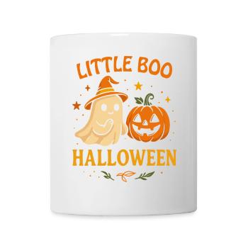 Little Boo Ghost mit Kürbis Halloween Motiv - Tasse - Weiß - Vorne