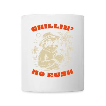 Chillin' Sloth Summer Vibe- No Rush Just Relax - Mug - white - Front